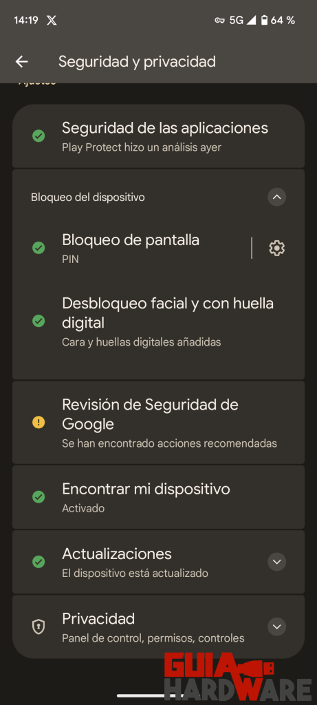 Seguridad y privacidad de Android