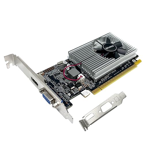 QTHREE Geforce GT 210 1G D3 64-bit Tarjeta Grafica, 1x HDMI, 1x VGA, Low Profile Tarjeta Grafica para Mini pc, PCI Express x16, DirectX 10